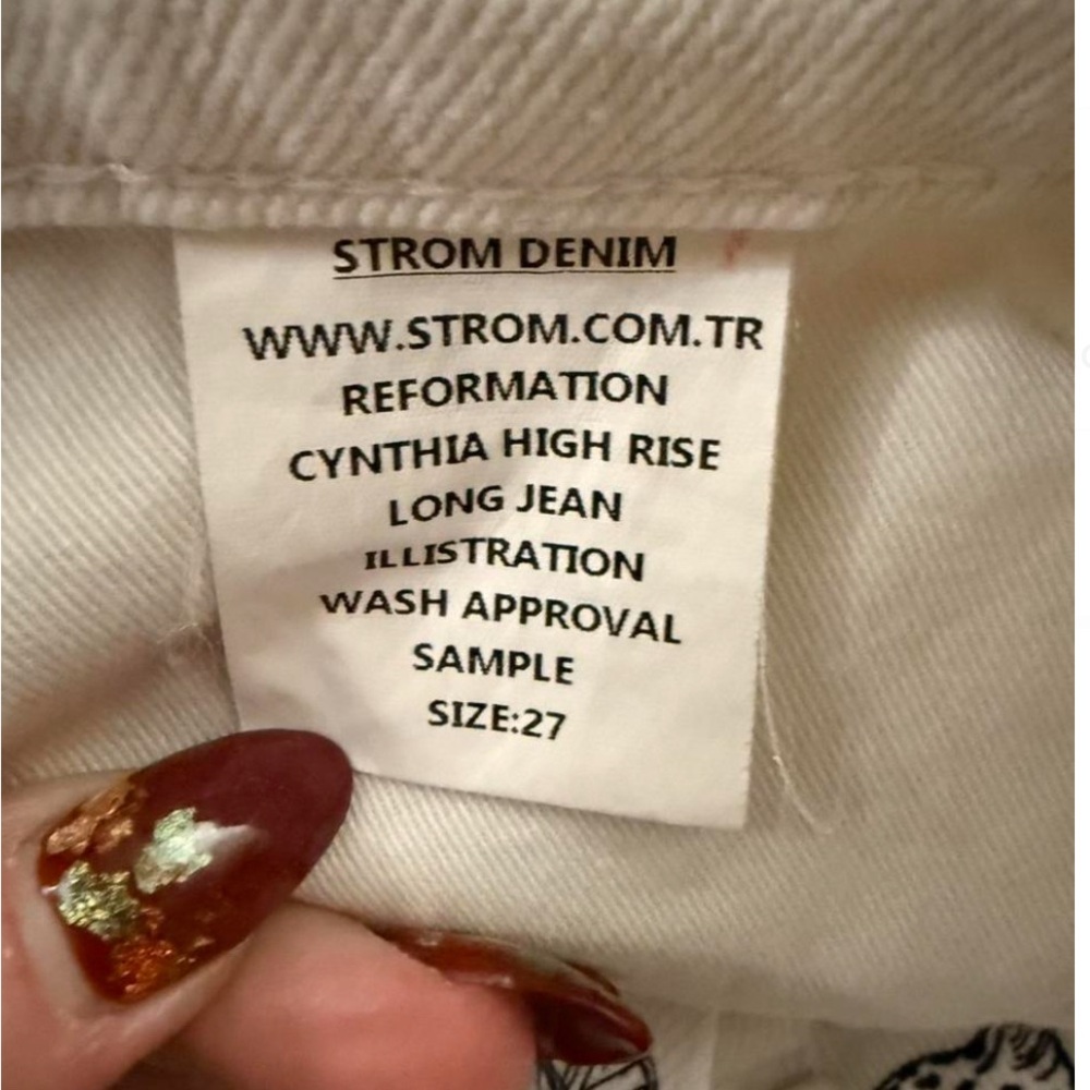 Reformation Cynthia High Rise Graffiti Jeans -Sample - Picture 2 of 7